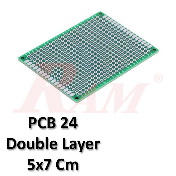 PCB FR-4 Dots Holes 5x7 cm2 Double Side With Green Musk (SKU#PCB24)