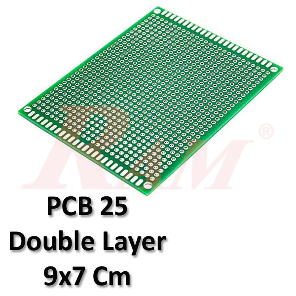 PCB FR-4 Dots Holes 7x9 cm2 Double Side With Green Musk (SKU#PCB25)