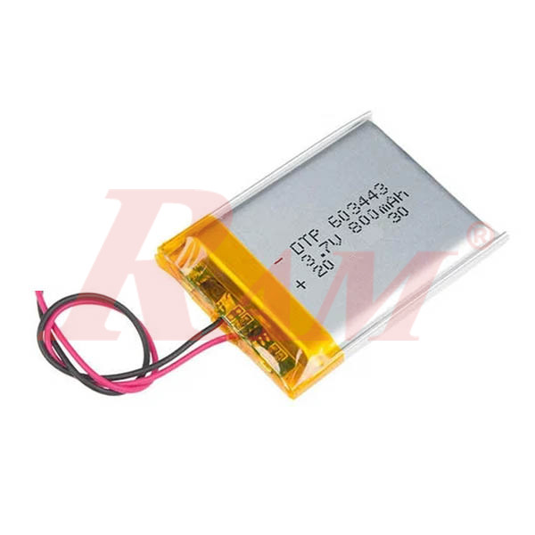 Polymer Li-Ion 3.7V 800mAh Single Cell Battery