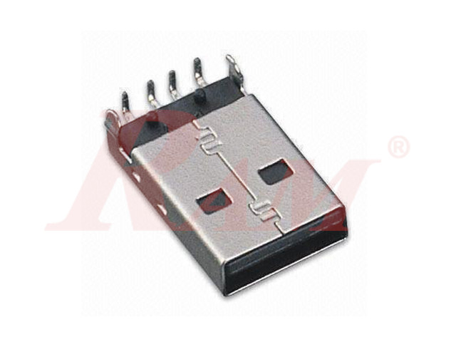 USB Connector on PCB Type A Male - 4pin (SKU#USB3)
