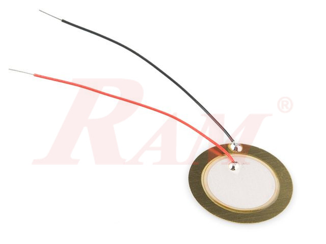 Piezo Element - 20mm Piezoelectric Sensor بيزو - قطر 20 ملم حساس اهتزاز - مولد كهربي من الضغط