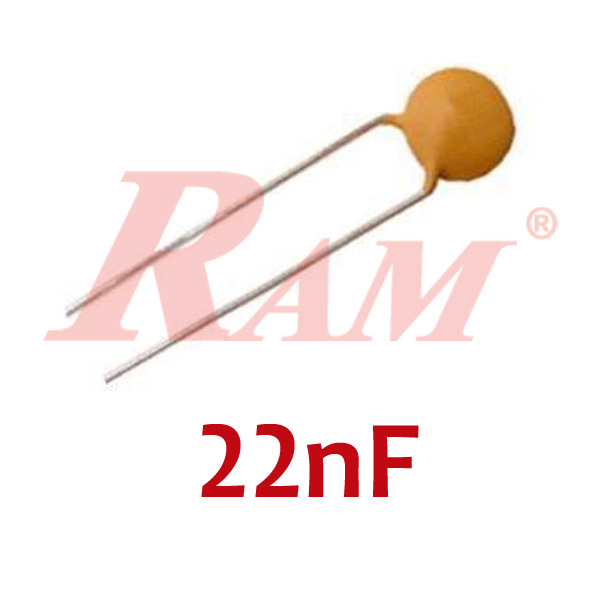 Capacitor مكثف سيراميك 22nF نانو فاراد 50 فولت (223)