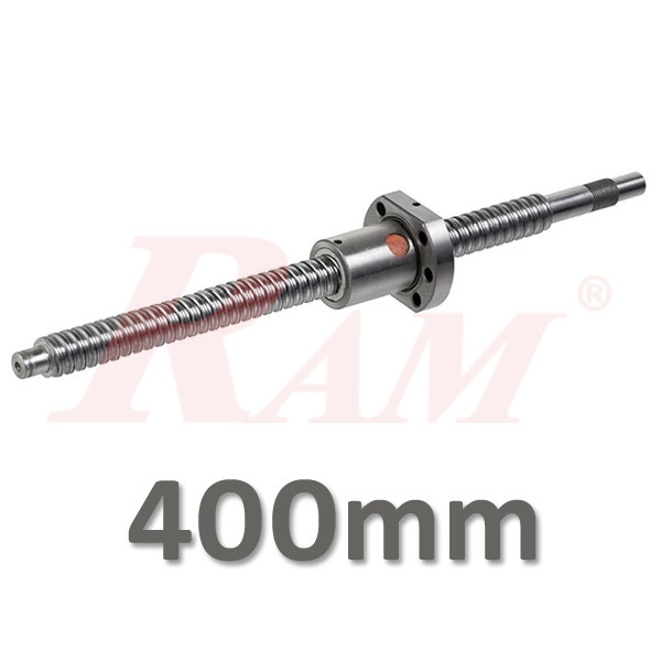 Ball Screw 1605 - 400mm Machine Ending With Flange Nut عمود بول اسكرو بالجشمة مخروط من النهايات طول 40سم