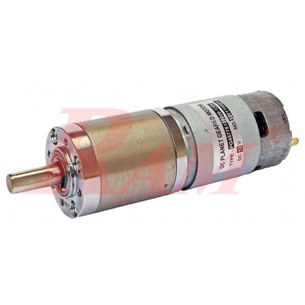 DC Planetary Geared Motor 12Vdc 70 rpm 2.65 N.m - Model PG455126000-71K ماتور جيربوكس بلانتري 12 فولت 70 لفة/د عزم عالي