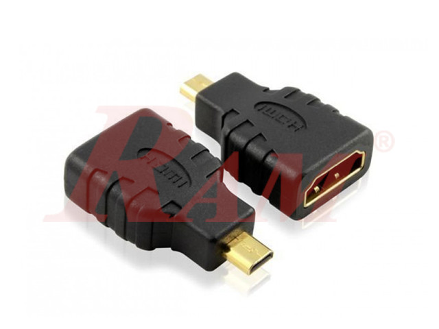 HDMI Female to Micro HDMI Male Converter (AD85) محول من مايكرو الي مدخل HDMI