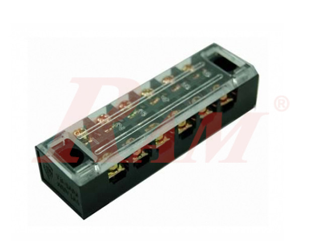 TB-1506 - 6 Pin Fixed Barrier Terminal Block (15A-600V)