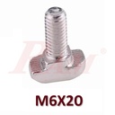 3030/3060 Aluminum Profile Accessory - T Shape Bolt Screw Size M6x20