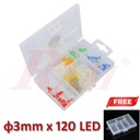 LED Pack 3mm Mixed (120 LED) + Free Storage Box