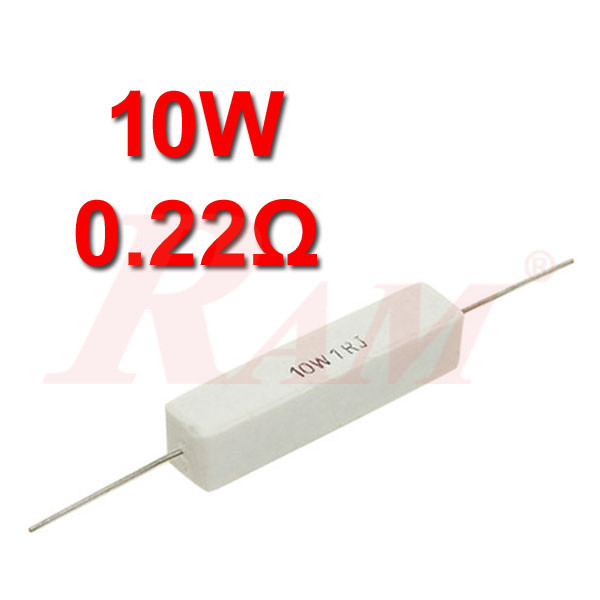 Ceramic Power Resistor 10W / 0.22Ω مقاومة سيراميك حراري 10 واط