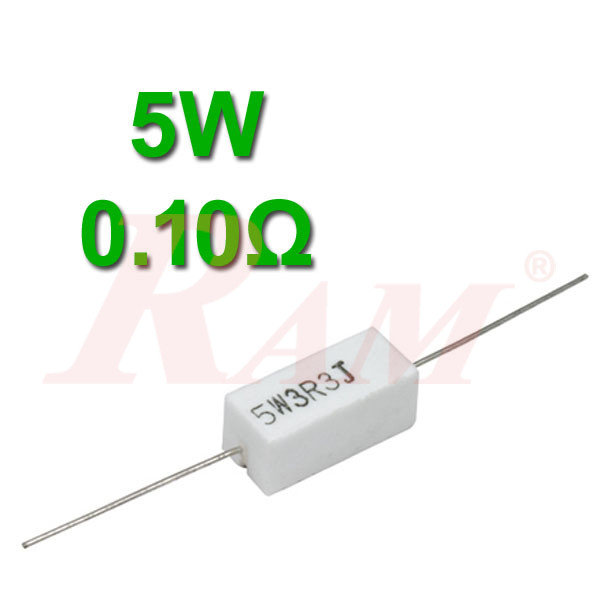 Ceramic Power Resistor 5W / 0.10Ω  مقاومة سيراميك حراري 5 واط