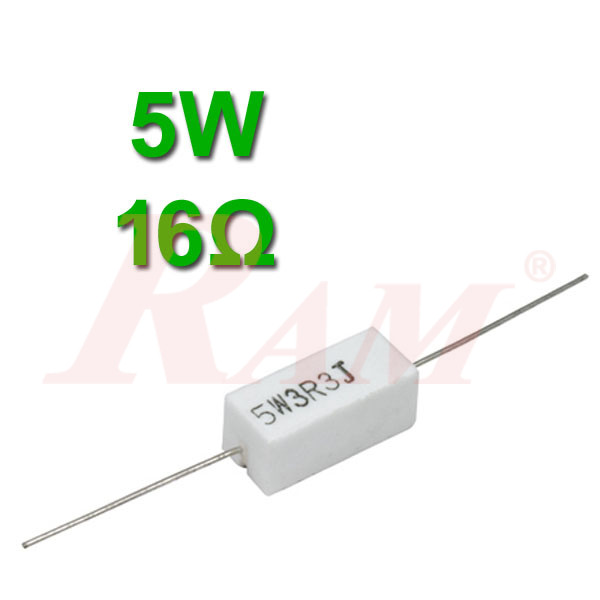 Ceramic Power Resistor 5W / 16Ω  مقاومة سيراميك حراري 5 واط