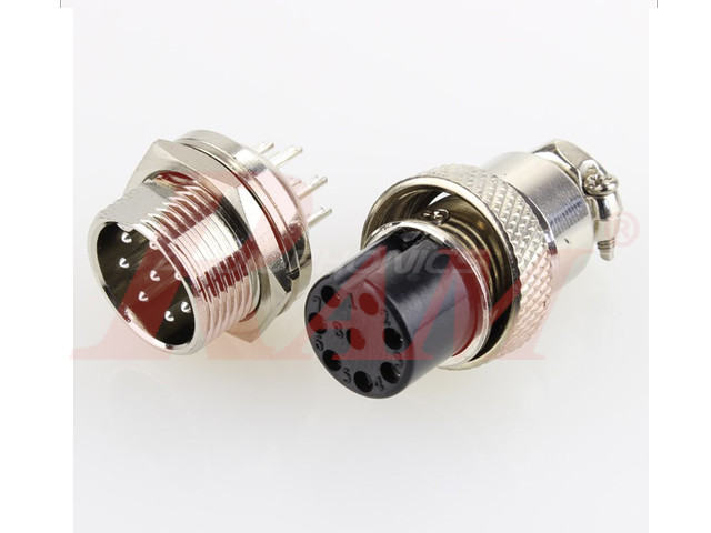 GX16-8 Pole Metal Male Female Panel Chassis Connector