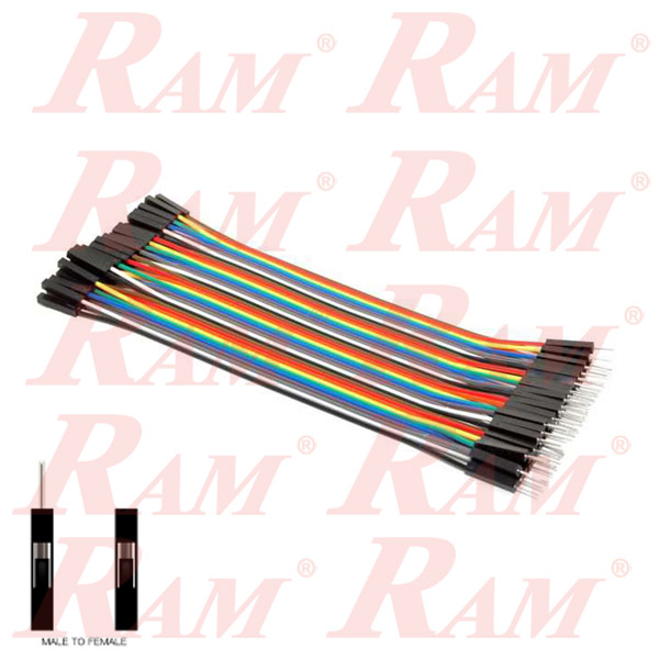 PH60 - 20cm Male to Female 40 Jumper Wires Set