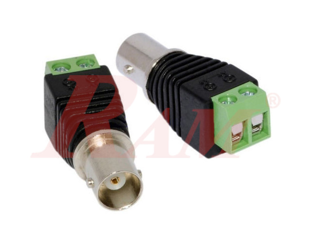 BNC Female Plug To 2pin Screw Terminal Block
