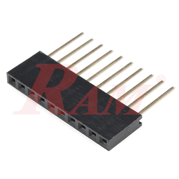 PH50 - Pin Header Female 1x10 Straight 2.54mm - 11mm Long Leg