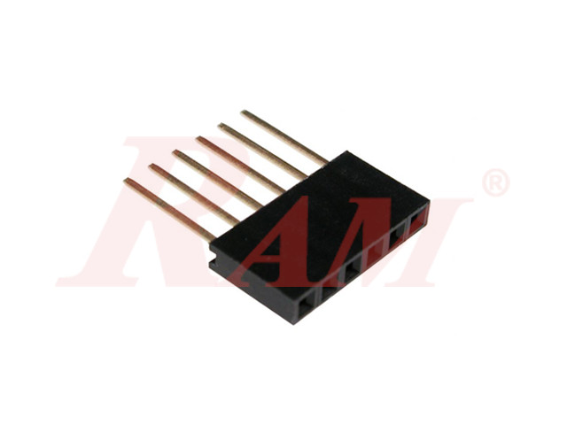PH50 - Pin Header Female 1x6 Straight 2.54mm - 11mm Long Leg