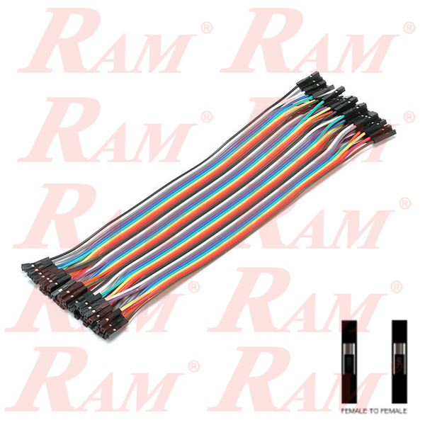 PH62 - 20cm Female to Female 40 Jumper Wires Set