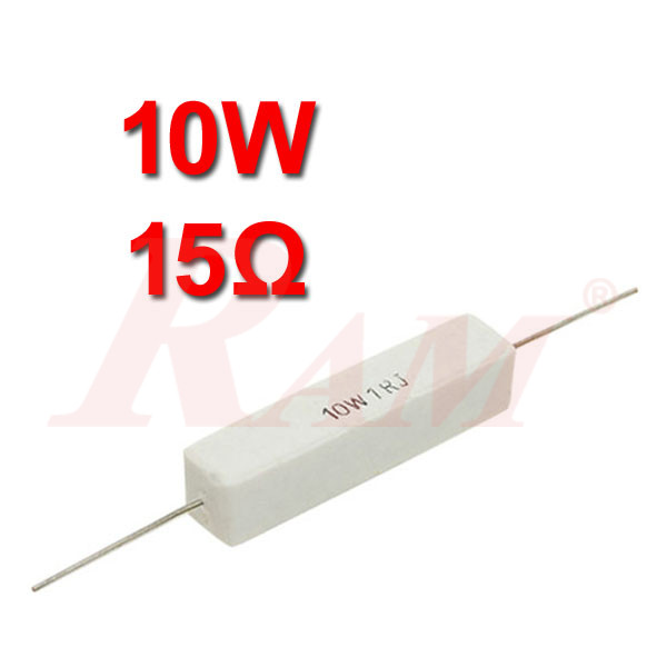 Ceramic Power Resistor 10W / 15Ω مقاومة سيراميك حراري 10 واط