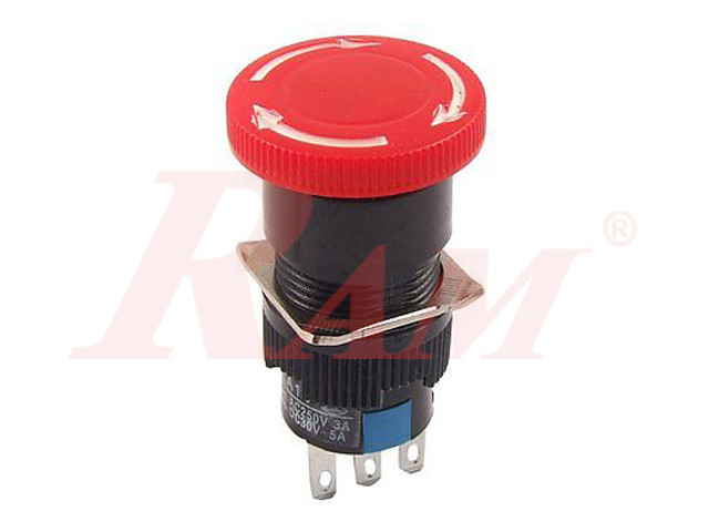 Emergency Switch 16mm Push Button 3pin
