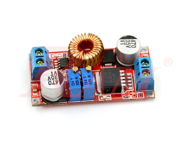 DC-DC Step Down Converter Adjustable 5A XL4015 (5V~32Vdc to 0.8V~30Vdc) SKU#DC101 بوردة دائرة خافض جهد - فولت