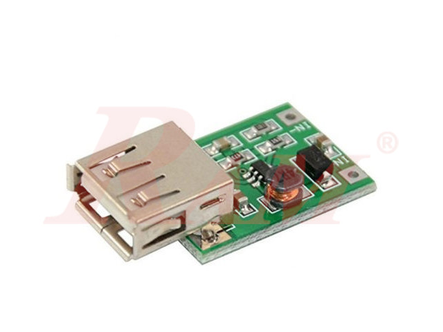 DC-DC Step Up Converter 0.6A Mini (1~5Vdc to Fixed Output 5V/600mA) SKU#DC300 بوردة دائرة رافع جهد - فولت