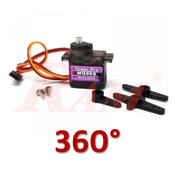 MG90S Micro Servo Motor 360° 2.2 kg.cm Metal Gears