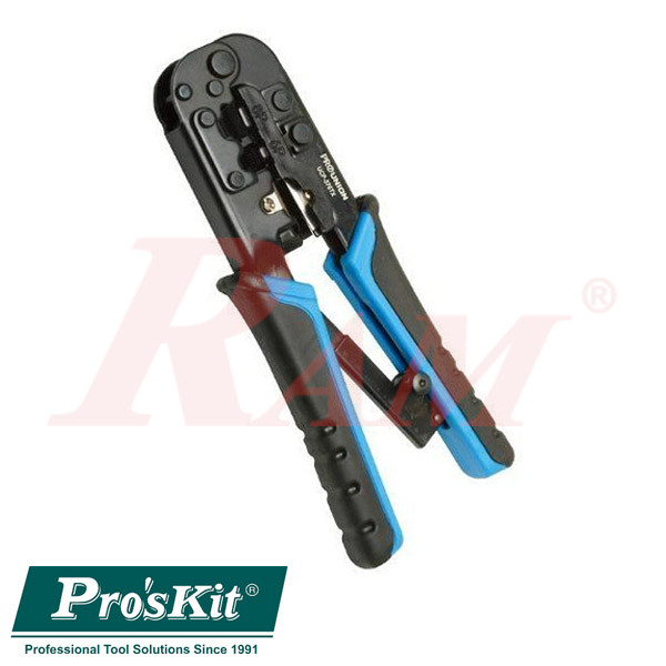 Pro'sKit® UCP-376TX - 4P/6P/8P Telecom Network Crimping Tool بنسة تأريج وتركيب سوكتات الاتصالات 4 و 6 و 8 طرف عالية الجودة ماركة بروزكيت
