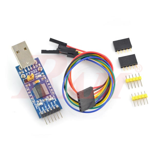 Waveshare® FTDI Original Chip Basic Breakout 5V/3.3V (USB to Serial TTL) - Blue Board