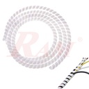 Spiral Wrapping Band 10mm/2meter Roll شريط انبوب حلزوني مرن لتغليف وضم وتنظيم الكبلات والاسلاك - القطر 10 ملم طول 2 متر