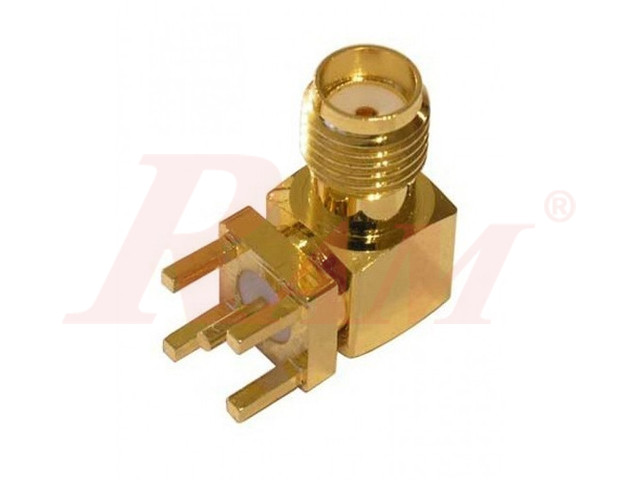 SMA Female Connector 90° - Angled for PCB
