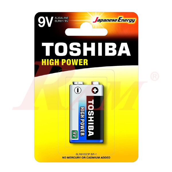 Battery 9V Power Alkaline PHILIPS بطارية 9 فولت فيليبس - الكالين - عمر اطول 