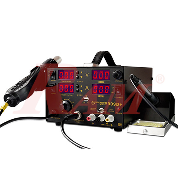 Hot Air 909D+ Multi-Function Rework Station 3 in 1 محطة لحام هوت إير متعددة الوظائف 3 في 1 موديل 909D+