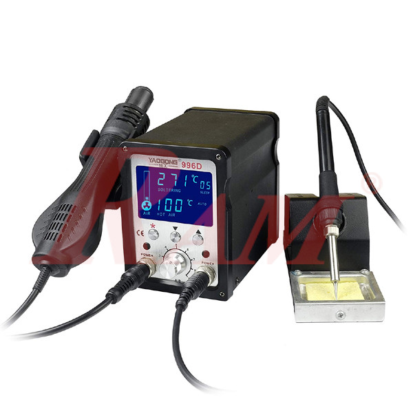 Hot Air 996D Brushless 2 in 1 LCD محطة لحام هوت اير بدون فحمات 2 في 1 بشاشة LCD موديل 996D رقمية