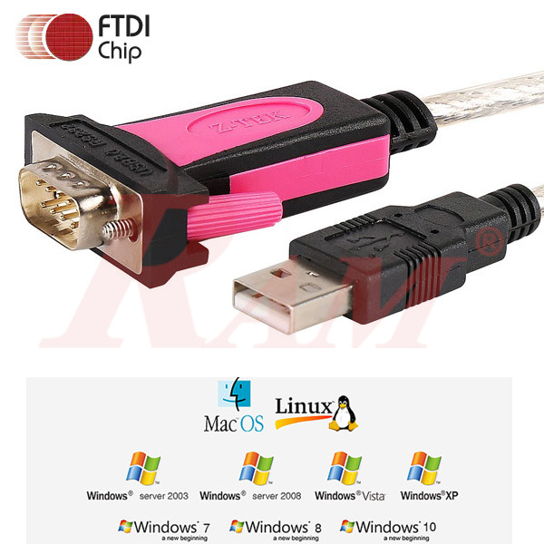 Original FTDI Chip FT-232 USB2 to Serial RS232 Converter Cable
