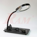 PD-032C Glass 10X Desk Magnifier With Adjustable Brightness LED