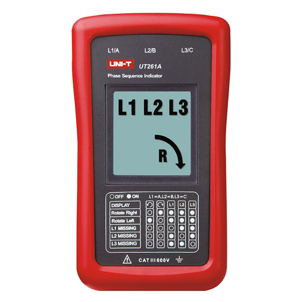 UT261A Phase Sequence & Missing Phase Indicator