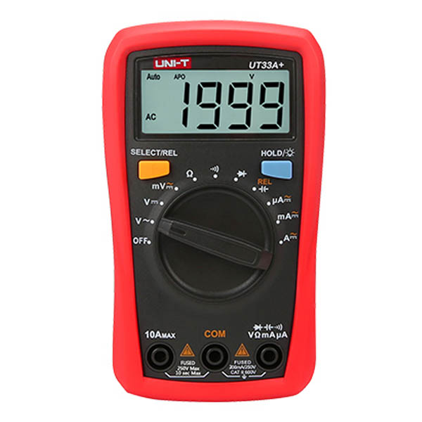 UT33A+ Palm Size Digital Multimeter - Auto Range افوميتر اوتوماتيك حجم الكف قياس كهرباء مقومات مكثفات متعدد رقمي