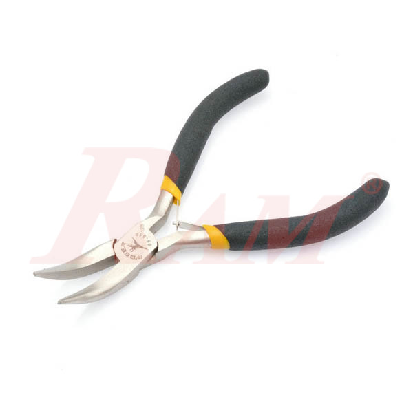RT98-518 - 5" Pliers Long Nozzle Angled 125mm بنسة بوز طويل متني مقاس 5"