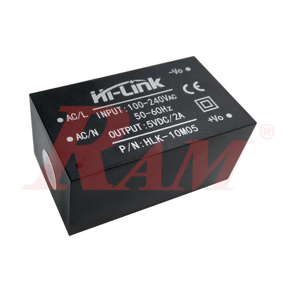 AC-DC Module 10W 220Vac to 5Vdc (HLK-10M05)  محول فولت متردد 220 الى فولت مستمر 5 فولت 10 واط
