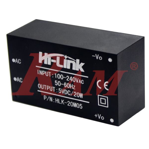 AC-DC Module 20W 220Vac to 5Vdc (HLK-20M05)  محول فولت متردد 220 الى فولت مستمر 5 فولت 20 واط