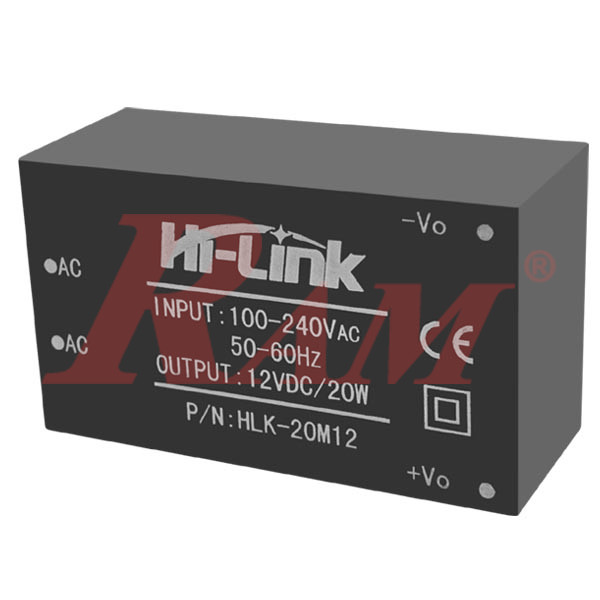 AC-DC Module 20W 220Vac to 12Vdc (HLK-20M12)  محول فولت متردد 220 الى فولت مستمر 12 فولت 20 واط