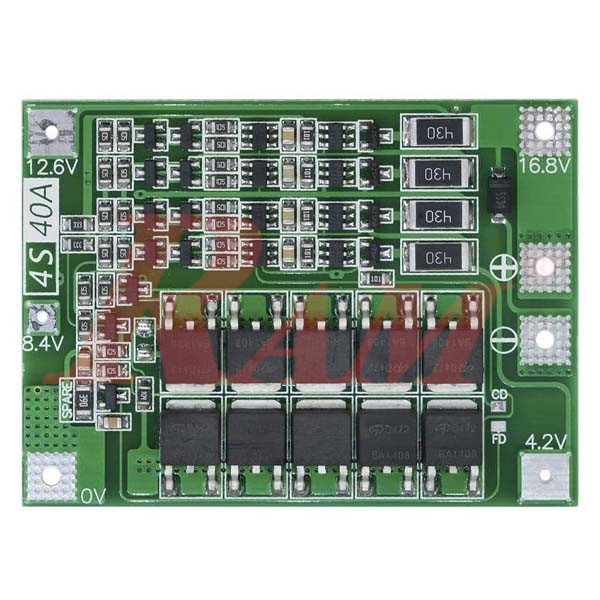 BMS 4 String 14.8V/40A دائرة شحن وحماية بطارية ليثيوم