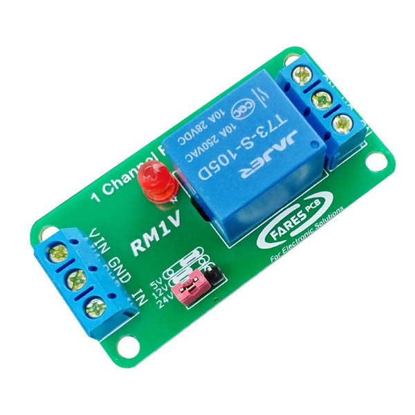 1 Output Relay Module Works on (5V/12V/24V) Signal