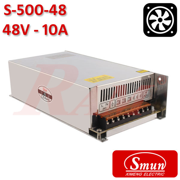 Industrial SMPS Output +48Vdc/10A Input 220Vac With Cooling Fan | RAM ...
