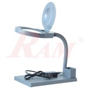 PD310 Glass 10X Desk Magnifier With Adjustable Brightness LED + Cup Holder
