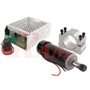 DC Spindle Air Cooling 500W ER11 + 52mm Clamps + Power Supply