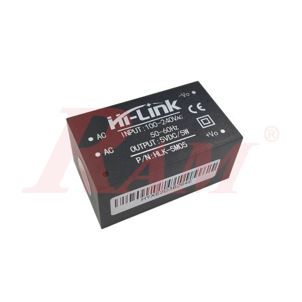 AC-DC Module 5W 220Vac to 5Vdc (HLK-5M05)  محول فولت متردد 220 الى فولت مستمر 5 فولت 5 واط