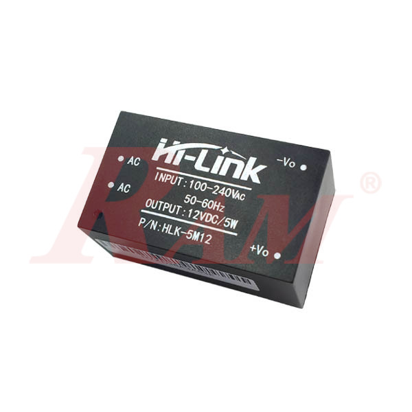 AC-DC Module 5W 220Vac to 12Vdc (HLK-5M12)  محول فولت متردد 220 الى فولت مستمر 12 فولت 5 واط