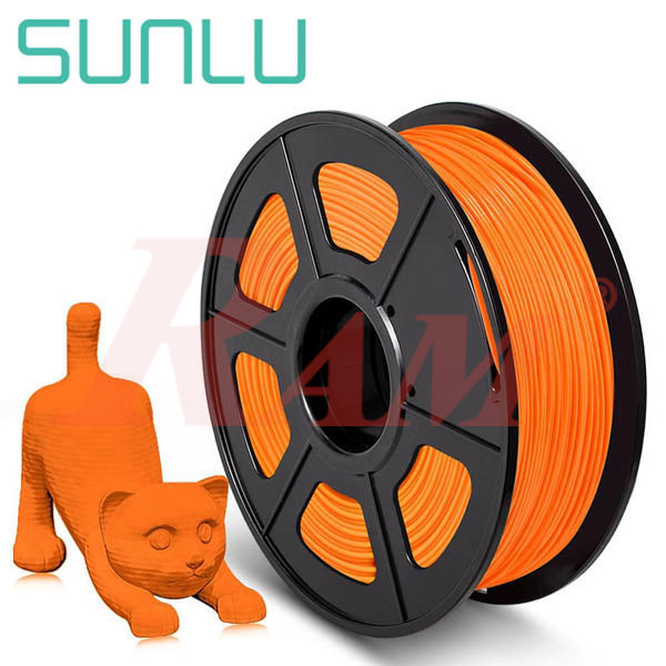 PLA 3D Printer Filament (1.75mm) Orange Color 1Kg Roll (SKU#SL104)