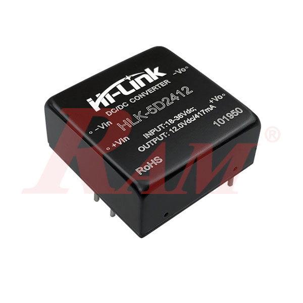 DC-DC Power Module 5W Input Voltage (18~36Vdc) Output Voltage 12Vdc/420mA (HLK-5D2412)